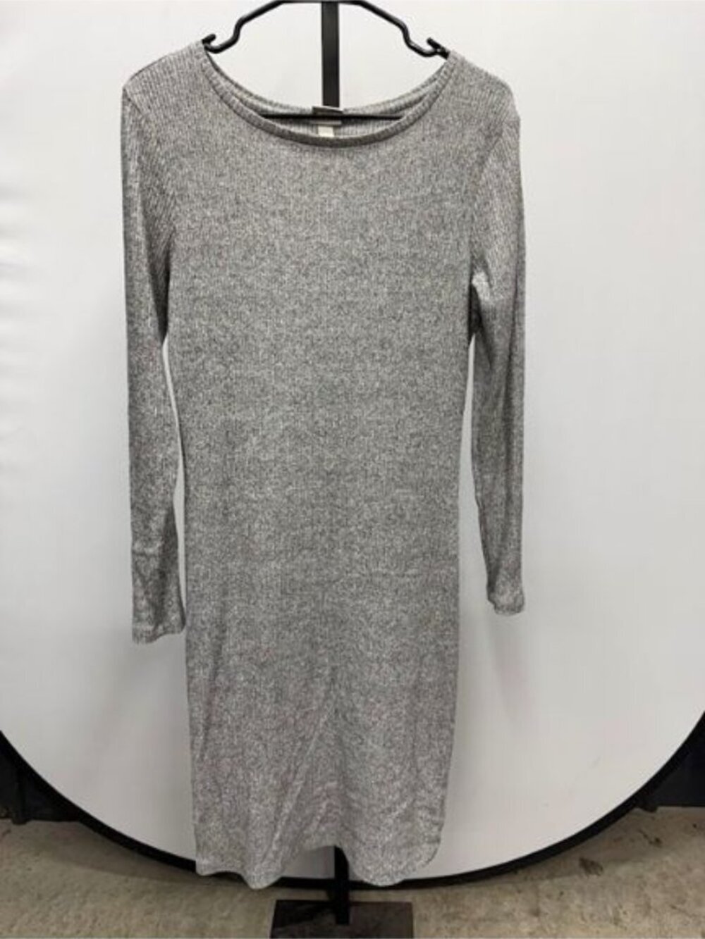 A New Day Grey Ribbed Long Sleeve Dress